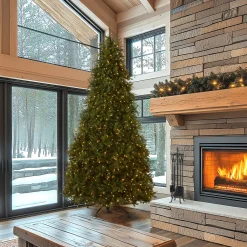 National Tree Company 10 ft. Pre-Lit Dunhill Fir Tree with Dual Color LED Lights