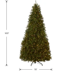 National Tree Company 10 ft. Pre-Lit Dunhill Fir Tree with Dual Color LED Lights