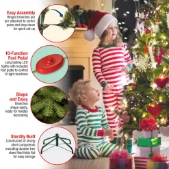 National Tree Company 10 ft. Pre-Lit Dunhill Fir Tree with Dual Color LED Lights