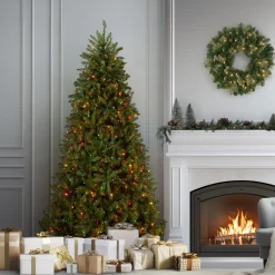 National Tree Company 6.5 ft. Pre-Lit Dunhill Fir Tree with Multicolor Lights