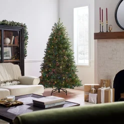 National Tree Company 6.5 ft. Pre-Lit Dunhill Fir Tree with Multicolor Lights