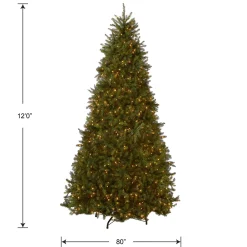 National Tree Company 12 ft. Pre-Lit Dunhill Fir Tree with Clear Lights
