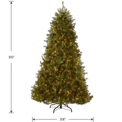 National Tree Company 9 ft. Pre-Lit Dunhill Fir Tree with 900 Clear Lights