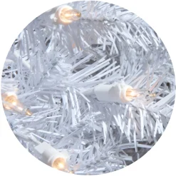 National Tree Company 7.5 ft. Pre-Lit Dunhill Fir White Tree with Clear Lights