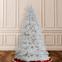National Tree Company 6.5 ft. Pre-Lit Dunhill Fir White Tree with Clear Lights