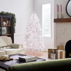National Tree Company 6.5 ft. Pre-Lit Dunhill Fir White Tree with Clear Lights
