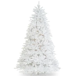 National Tree Company 7 ft. Pre-Lit Dunhill Fir White Tree with Clear Lights