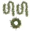 National Tree Company 9 ft. Pre-Lit First Traditions Holly Berry Wreath and Garland Assortment
