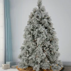 National Tree Company 6.5 ft. Pre-Lit Flocked Bavarian Pine Tree