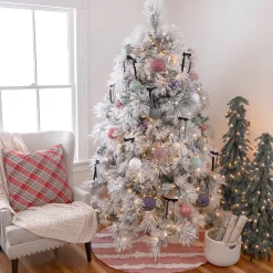 National Tree Company 6.5 ft. Pre-Lit Flocked Bavarian Pine Tree