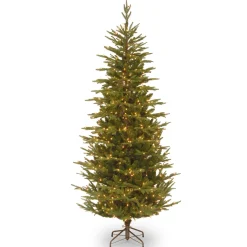 National Tree Company 7.5 ft. Pre-Lit Fraser Grande Slim Tree with Clear Lights