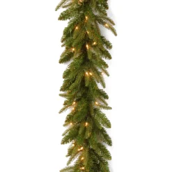 National Tree Company 9 ft. Pre-Lit Fraser Grande Garland with Clear Lights