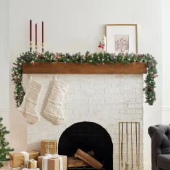 National Tree Company 9 ft. Pre-Lit Frosted Berry Garland with Clear Lights