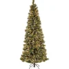 National Tree Company 7.5 ft. Pre-Lit Glittery Bristle Slim Tree with LED Lights