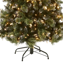 National Tree Company 7.5 ft. Pre-Lit Glittery Bristle Slim Tree with LED Lights