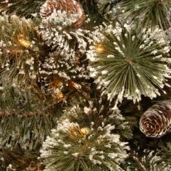 National Tree Company 3 ft. Pre-Lit Glittery Bristle Tree with LED Lights