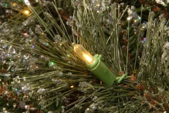 National Tree Company 3 ft. Pre-Lit Glittery Bristle Tree with LED Lights
