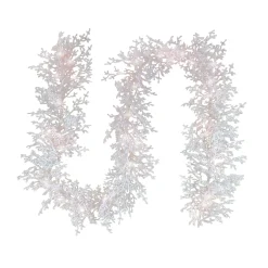 National Tree Company 6 ft. Pre-Lit HGTV Home Collection Christmas by the Sea Coral Garland