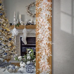 National Tree Company 6 ft. Pre-Lit HGTV Home Collection Christmas by the Sea Coral Garland