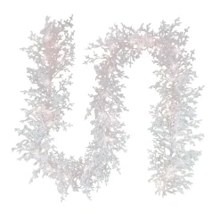 National Tree Company 9 ft. Pre-Lit HGTV Home Collection Christmas by the Sea Coral Garland