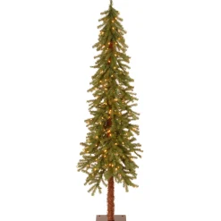 National Tree Company 6 ft. Pre-Lit Hickory Cedar Tree with Clear Lights