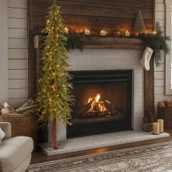 National Tree Company 6 ft. Pre-Lit Hickory Cedar Tree with Clear Lights