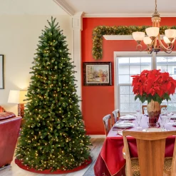 National Tree Company 6.5 ft. Pre-Lit Jersey Fraser Fir Slim Tree with Clear Lights