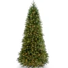 National Tree Company 9 ft. Pre-Lit Jersey Fraser Fir Slim Tree with Clear Lights