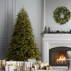 National Tree Company 6.5 ft. Pre-Lit Jersey Fraser Fir Medium Tree with Dual Color LED Lights
