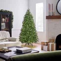 National Tree Company 6.5 ft. Pre-Lit Jersey Fraser Fir Medium Tree with Dual Color LED Lights