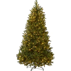 National Tree Company 7.5 ft. Pre-Lit Jersey Fraser Fir Medium Tree with Dual Color LED Lights