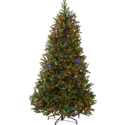 National Tree Company 7.5 ft. Pre-Lit Jersey Fraser Fir Medium Tree with Dual Color LED Lights