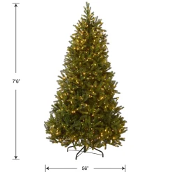 National Tree Company 7.5 ft. Pre-Lit Jersey Fraser Fir Medium Tree with Dual Color LED Lights