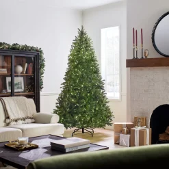 National Tree Company 7.5 ft. Pre-Lit Jersey Fraser Fir Medium Tree with Dual Color LED Lights