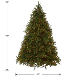 National Tree Company 7.5 ft. Pre-Lit Jersey Fraser Fir Tree with Multicolor Lights