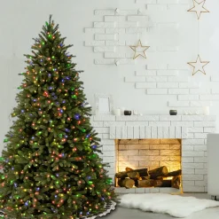 National Tree Company 7.5 ft. Pre-Lit Jersey Fraser Fir Tree with Multicolor Lights