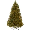 National Tree Company 7.5 ft. Pre-Lit Jersey Fraser Fir Medium Tree with Clear Lights