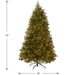 National Tree Company 7.5 ft. Pre-Lit Jersey Fraser Fir Medium Tree with Clear Lights