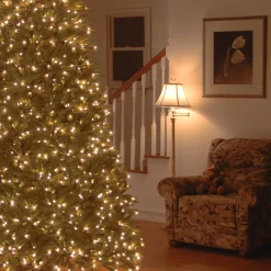 National Tree Company 7.5 ft. Pre-Lit Jersey Fraser Fir Medium Tree with Clear Lights