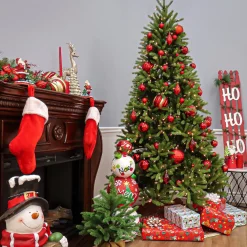 National Tree Company 7.5 ft. Pre-Lit Jersey Fraser Fir Slim Tree with Clear Lights