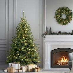 National Tree Company 6 ft. Pre-Lit Kincaid Spruce Tree with Clear Lights