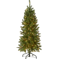National Tree Company 4.5 ft. Pre-Lit Kingswood Fir Pencil Tree with Clear Lights