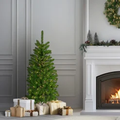 National Tree Company 4.5 ft. Pre-Lit Kingswood Fir Pencil Tree with Clear Lights