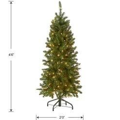 National Tree Company 4.5 ft. Pre-Lit Kingswood Fir Pencil Tree with Clear Lights