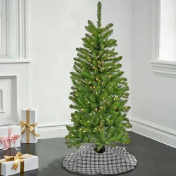 National Tree Company 4.5 ft. Pre-Lit Kingswood Fir Pencil Tree with Clear Lights
