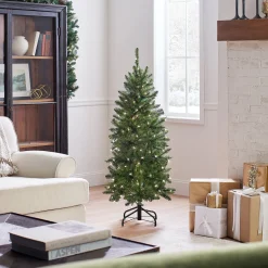 National Tree Company 4.5 ft. Pre-Lit Kingswood Fir Pencil Tree with Clear Lights