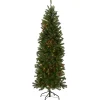 National Tree Company 6.5 ft. Pre-Lit Kingswood Fir Pencil Tree with Multicolor Lights