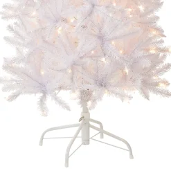 National Tree Company 7 ft. Pre-Lit Kingswood Fir White Pencil Tree with Clear Lights