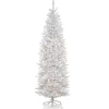 National Tree Company 6.5 ft. Pre-Lit Kingswood Fir White Pencil Tree with Clear Lights