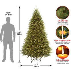 National Tree Company 7.5 ft. Pre-Lit Kingswood Fir Tree with PowerConnect Dual Color LED Lights
